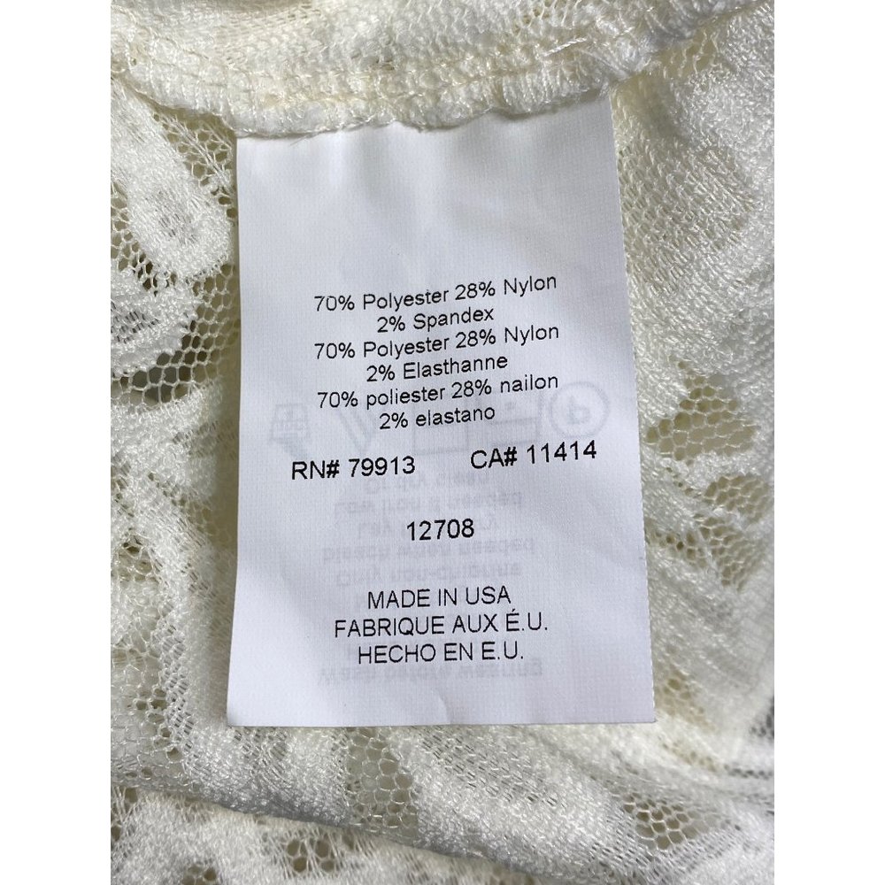 A Pea in the Pod White Tiered Lace Long Sleeve Top Medium Maternity Blouse - Picture 7 of 10